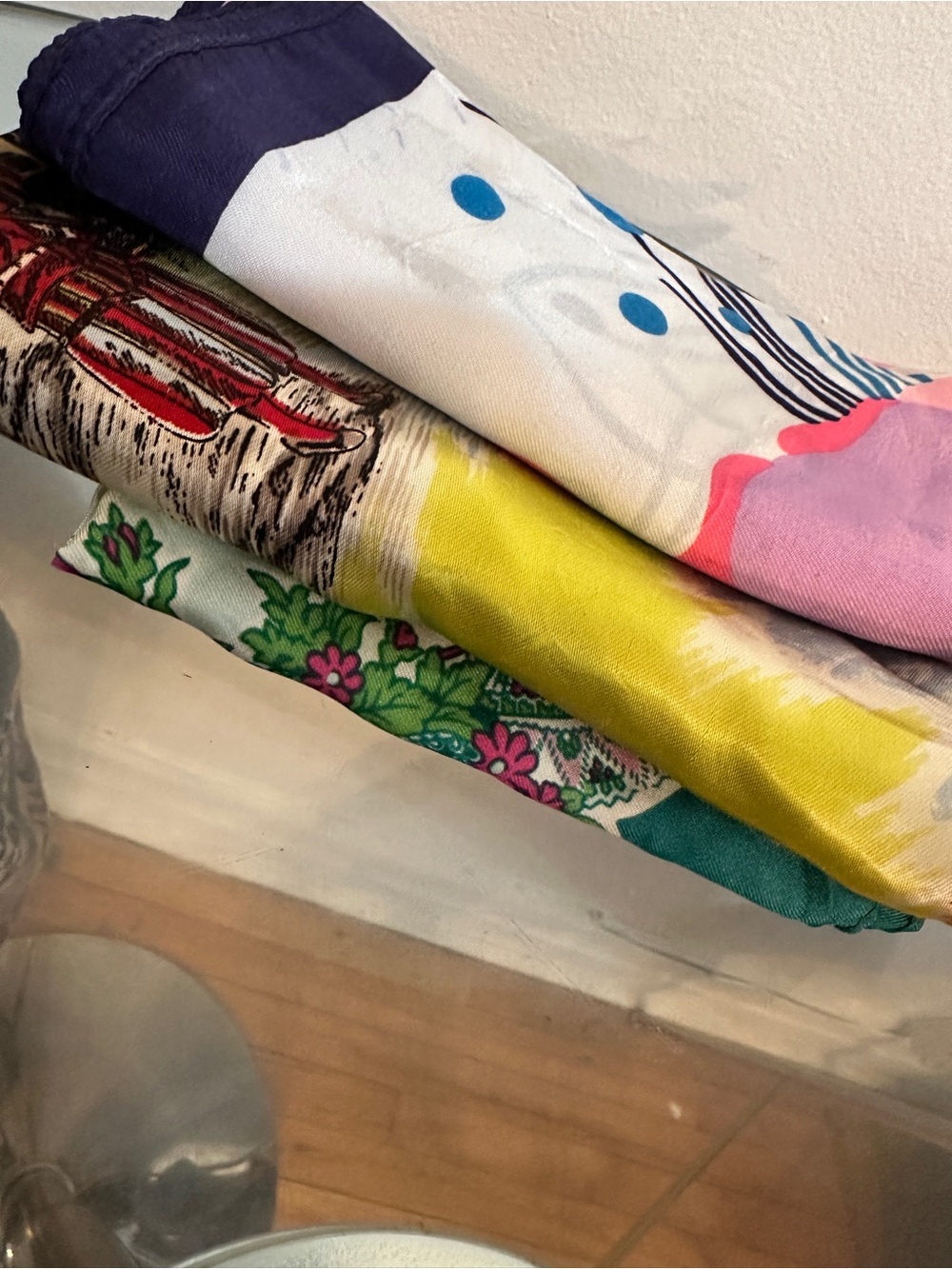 Multicolor vintage and modern scarf bundle - Bright Mixed Colors